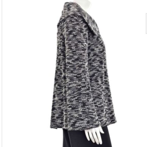 St John Collection Black & Gray Boucle Sweater Jacket Womens sz 4 - Picture 5 of 14